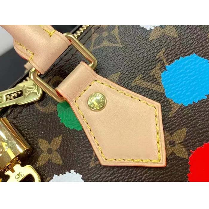 Louis Vuitton LV Women LV x YK Speedy Bandoulière 25 Monogram Coated Canvas 3D Painted Dots Print