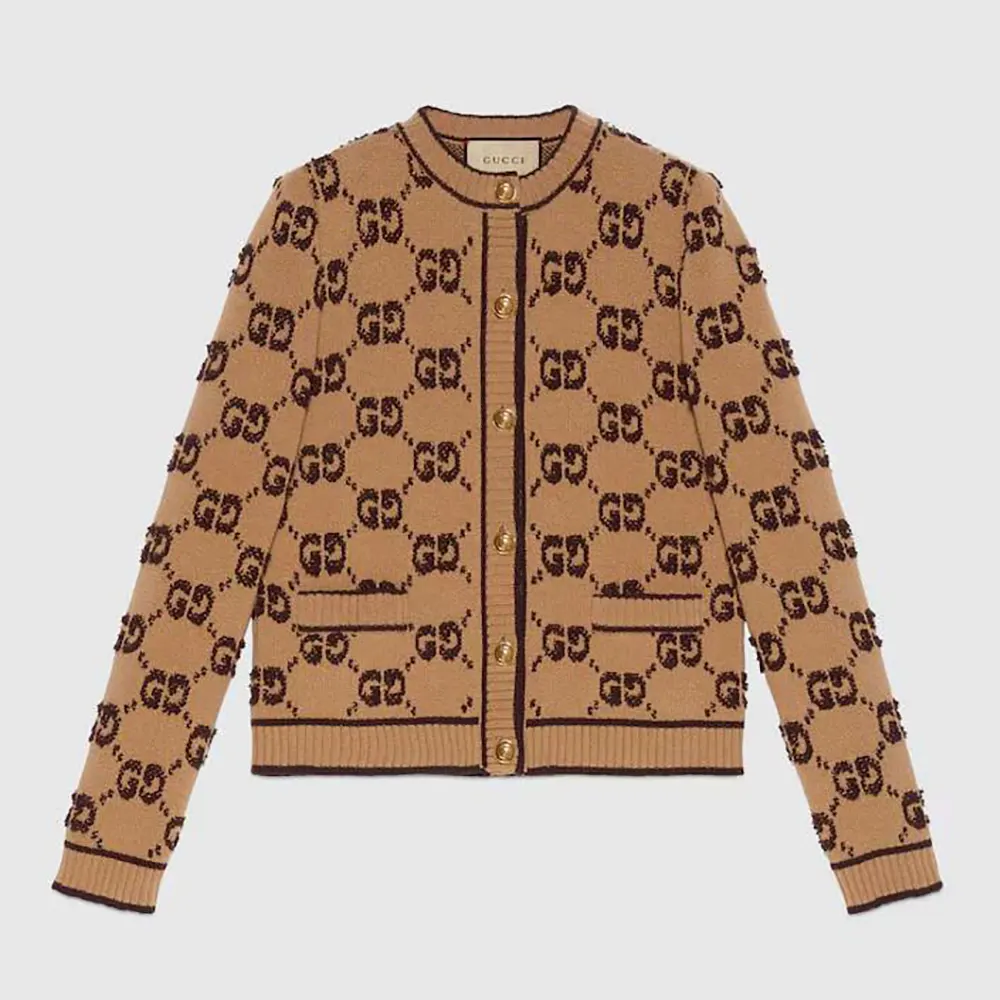 Gucci Women GG Wool Boucle Jacquard Cardigan 713300XKCNA2668
