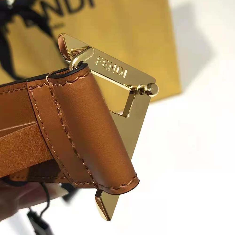 Fendi Women Brown Leather Belt