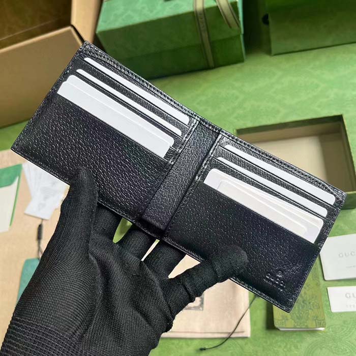 Gucci Unisex GG Wallet Cut-Out Interlocking G Beige Ebony GG Supreme Canvas