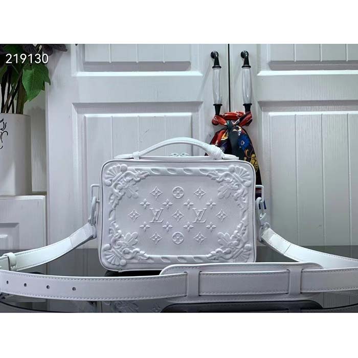 Louis Vuitton LV Unisex Handle Soft Trunk Optic White Calf Leather