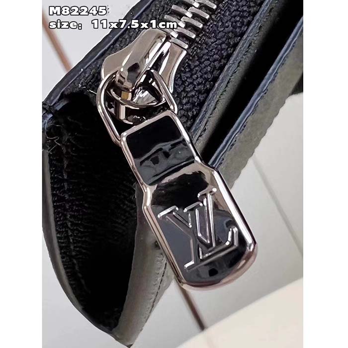 Louis Vuitton LV Unisex Coin Card Holder Monogram Eclipse Coated Canvas Cowhide Leather