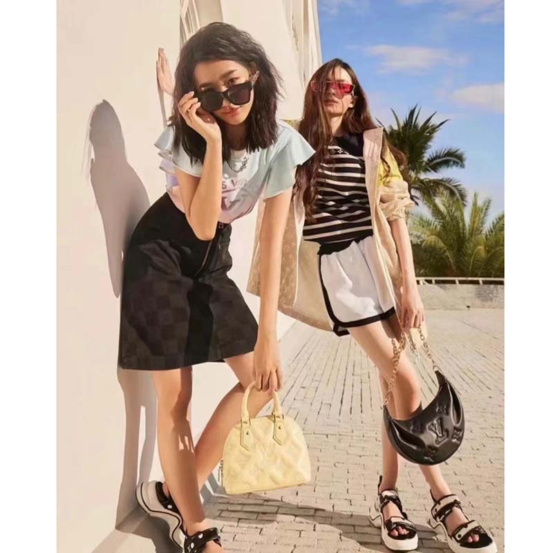 Louis Vuitton LV Women Over The Moon Black Quilted Embroidered Smooth Calf Leather