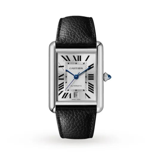 CARTIER Cartier Tank Must Men Automatic Silver Calf Watch WSTA0040