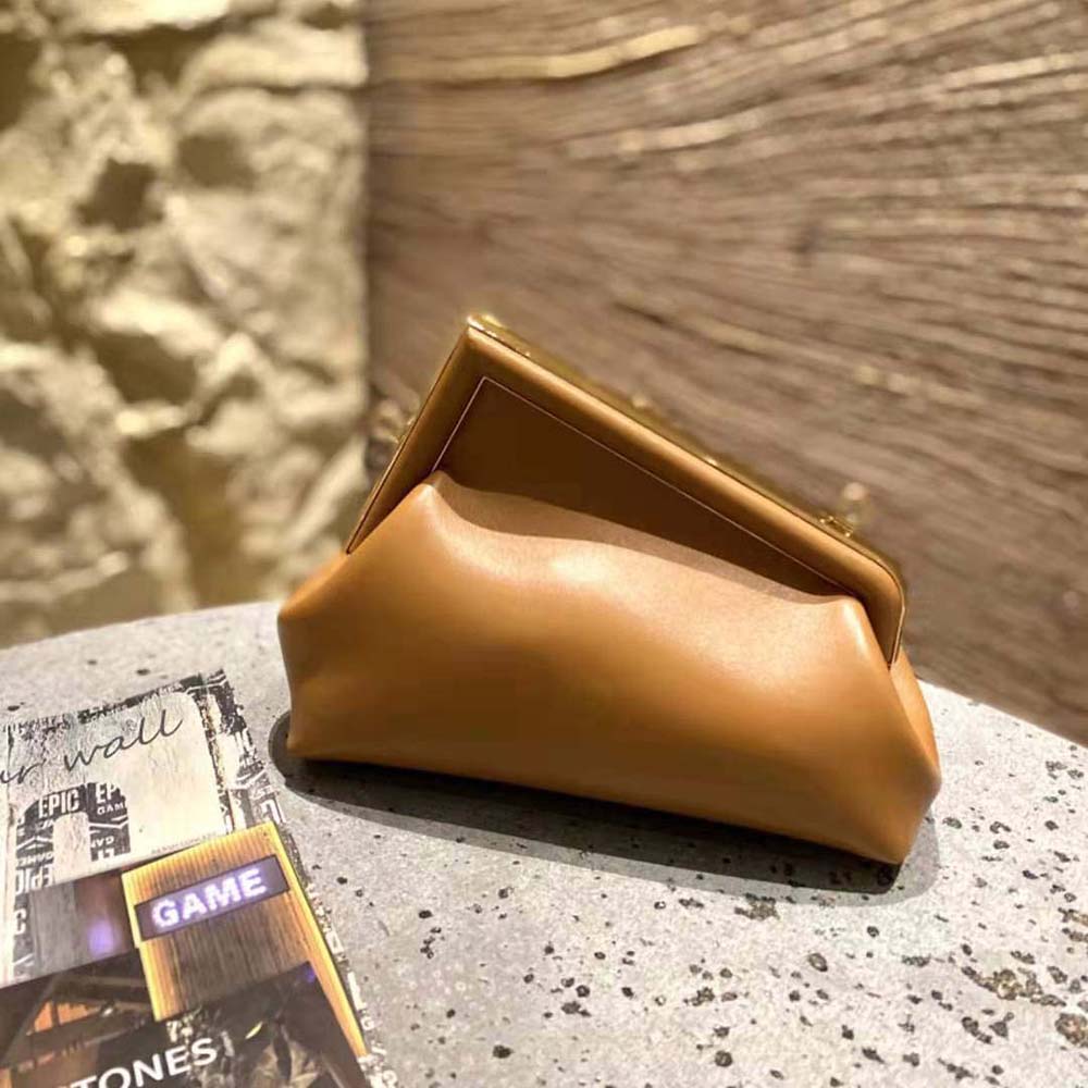 Fendi Women First Small Nappa Leather Bag-Brown