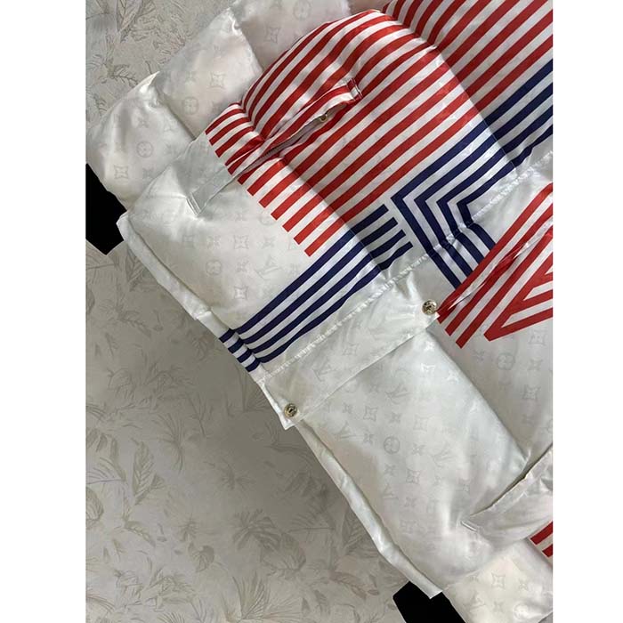 Louis Vuitton Women LV SKI LV Stripes Puffer Jacket Monogram Jacquard Polyamide White