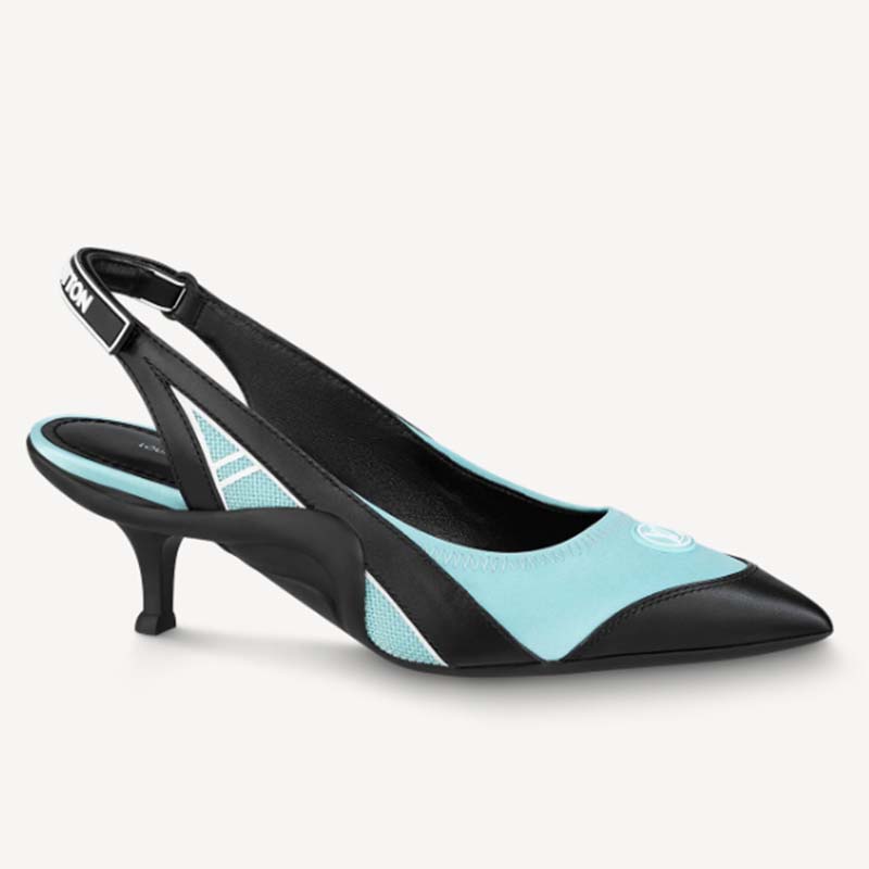 Louis Vuitton LV Women Archlight Slingback Pump Vert D’eau Green Technical Satin