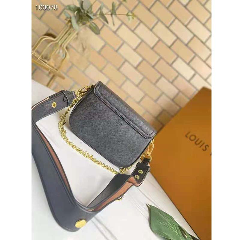 Louis Vuitton LV Women Lockme Tender Black Grained Calf Leather