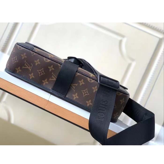 Louis Vuitton LV Unisex Archy Messenger MM Bag Monogram Macassar Coated Canvas