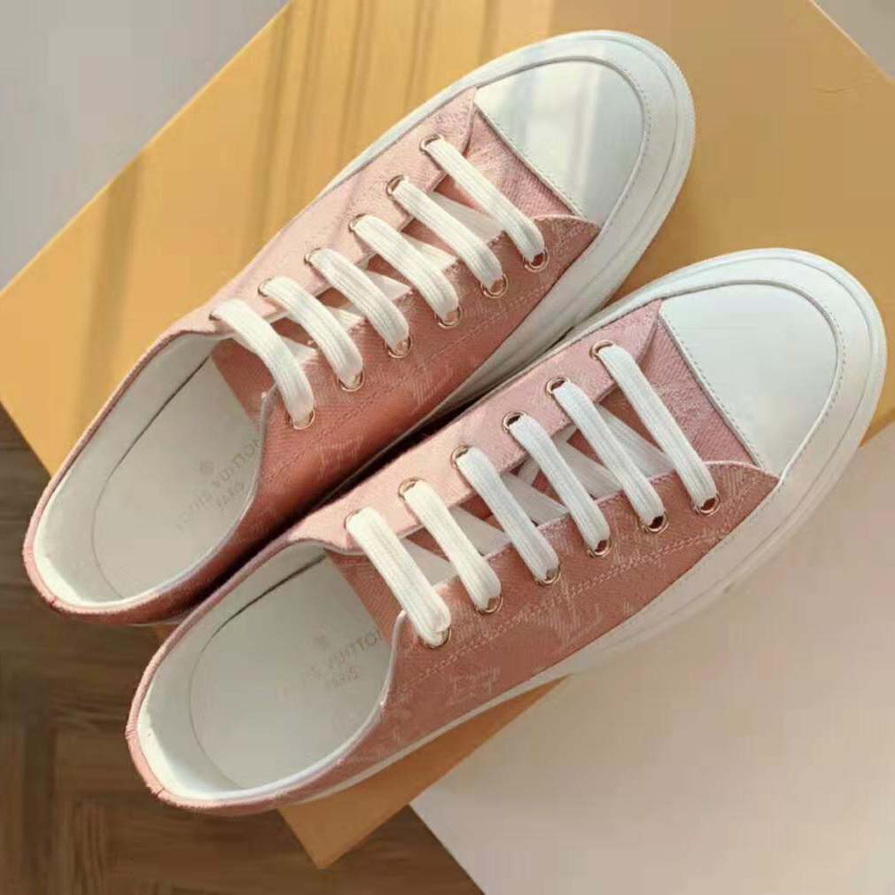 Louis Vuitton LV Women Stellar Sneaker in Pink Monogram Denim