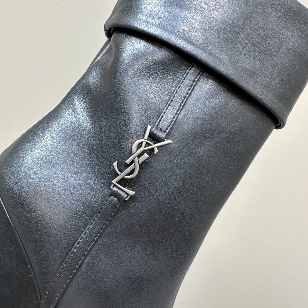 Y New Side Zipper High Heel Ankle Boots 0424111501