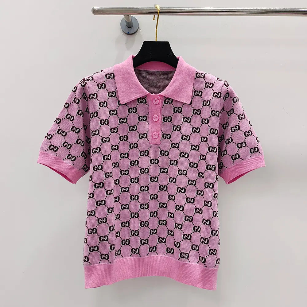 Gucci Women Wool Jacquard Polo Top with GG Shadow 798132XKD8R5283