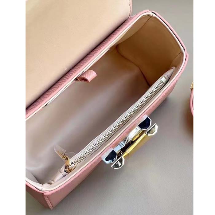 Louis Vuitton LV Women Twist PM Pink Epi Grained Leather Cowhide Lock