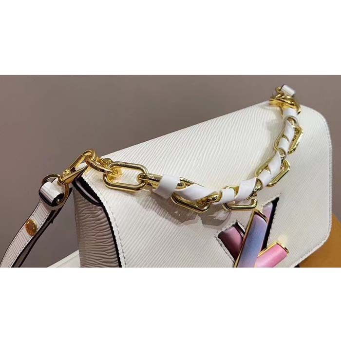 Louis Vuitton LV Women Twist PM Quartz White Epi Grained Cowhide Leather