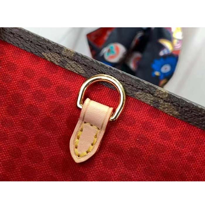 Louis Vuitton LV Women LV x YK OnTheGo MM​ Monogram Coated Canvas 3D Painted Dots Print