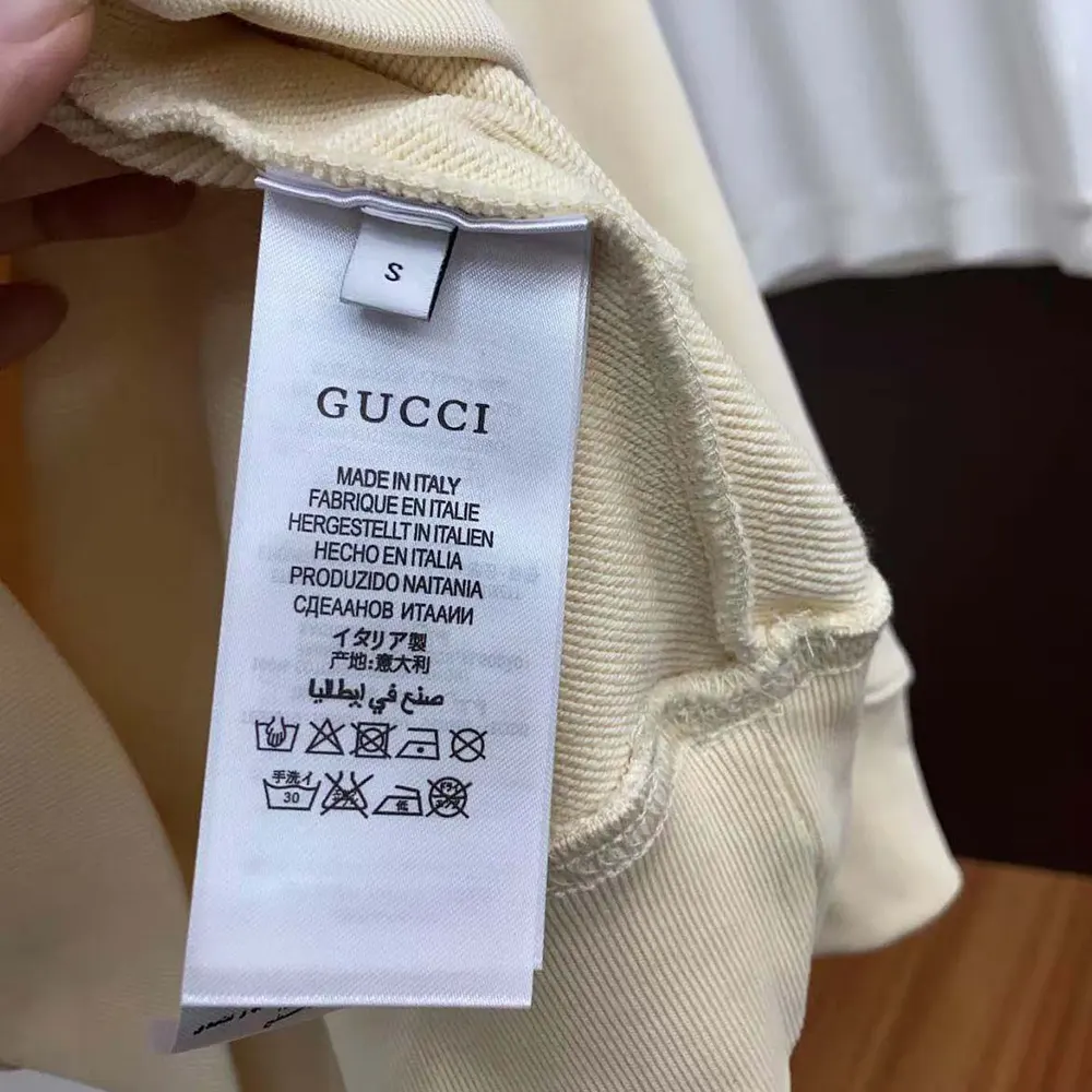 Gucci Men GG Cotton Jersey Sweatshirt Gucci Print-White