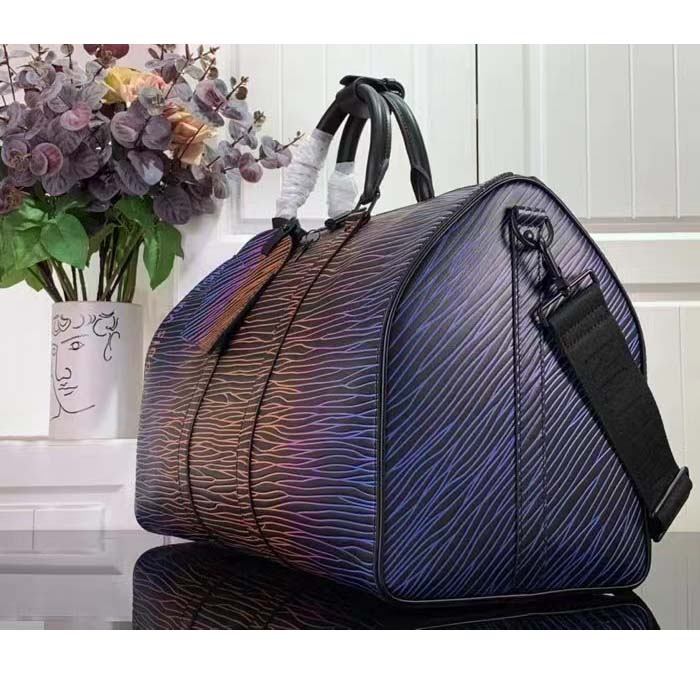 Louis Vuitton LV Unisex Keepall Bandoulière 50 Gradient Electric Sun Epi XL Calfskin Leather