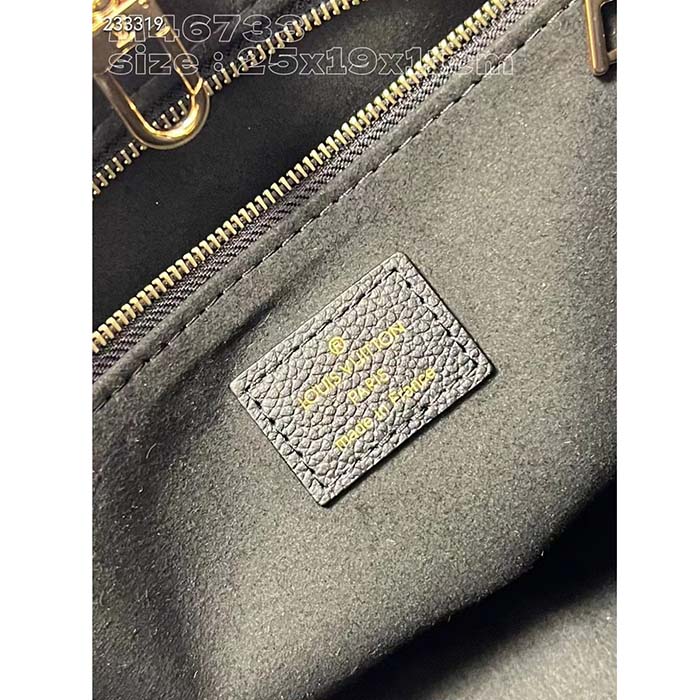 Louis Vuitton LV Women Onthego PM Black Monogram Empreinte Grained Cowhide Leather Studs