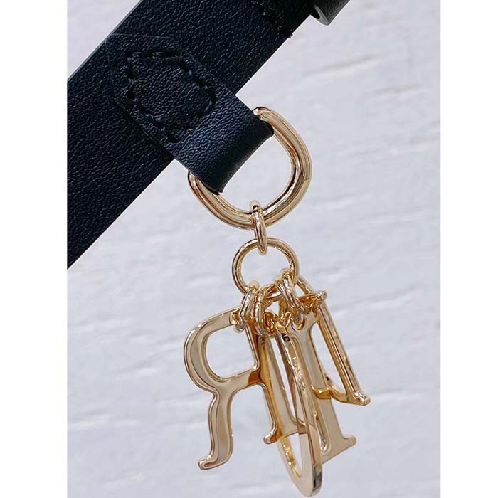 Dior CD Unisex Miss Dior Belt Black Smooth Calfskin 20 MM Width