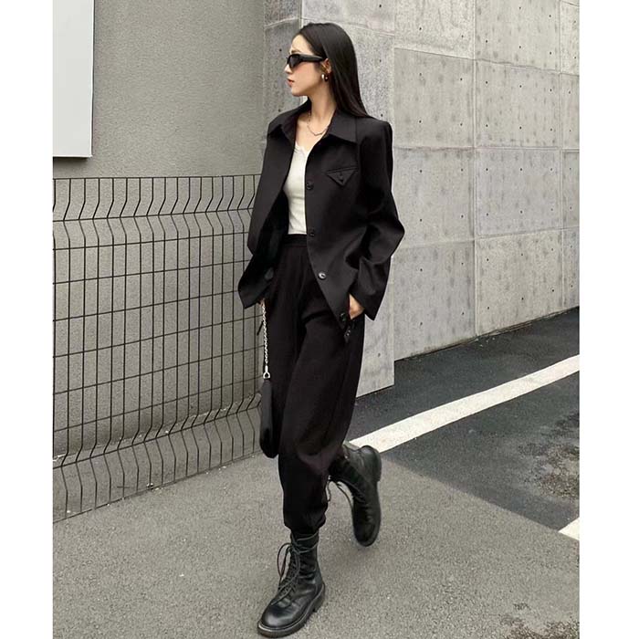 Louis Vuitton Women LV Scuba Pants Black Regular Fit 1AFFLI