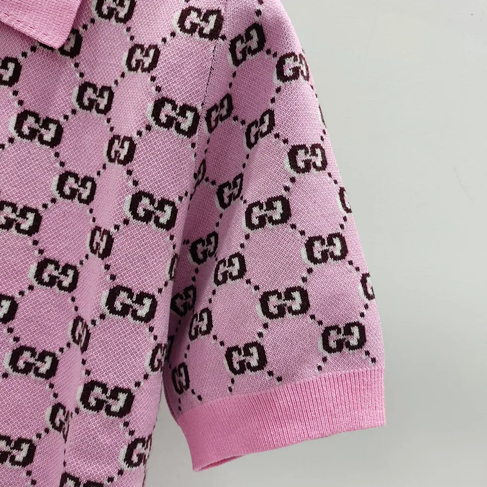 Gucci Women Wool Jacquard Polo Top with GG Shadow 798132XKD8R5283