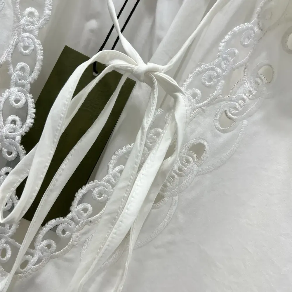 Gucci Women Cotton Poplin Shirt with Embroidery 826591