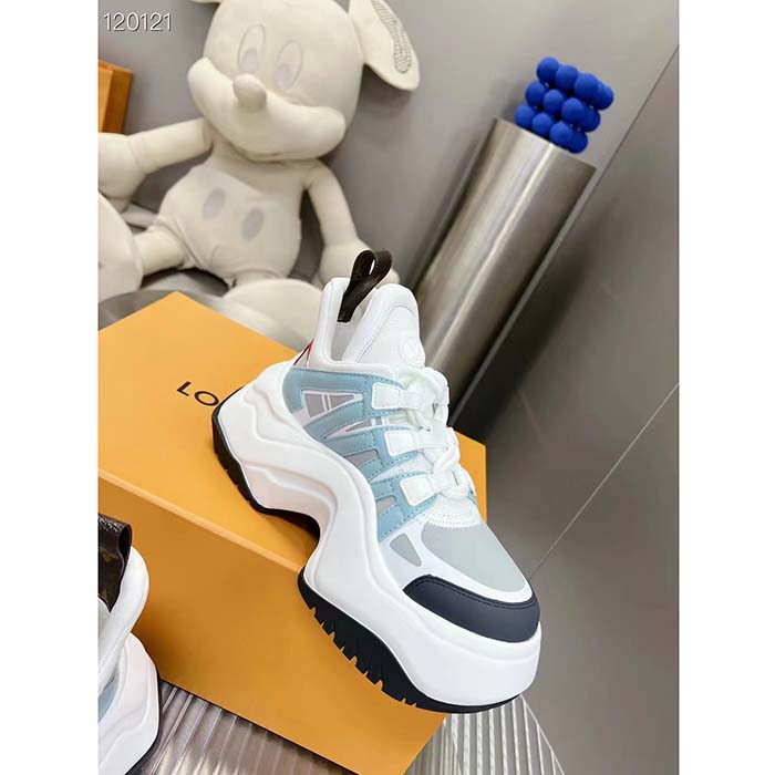 Louis Vuitton Women LV Archlight Sneaker Blue Gray Mix Materials 5 Cm Heel