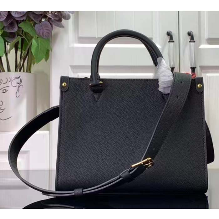 Louis Vuitton LV Women Lock Go Black Grained Calf Leather Microfiber Lining