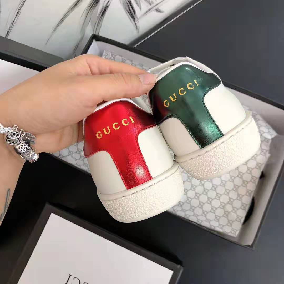 Gucci Unisex Ace Sneaker with Gucci Band-White