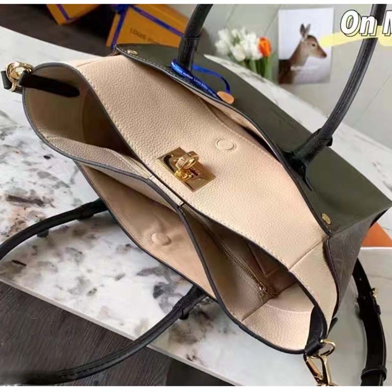 Louis Vuitton LV Women On My Side MM Green Twist Calfskin Monogram Canvas