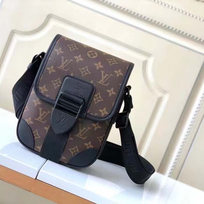 Louis Vuitton LV Unisex Archy Messenger PM Bag Monogram Macassar Coated Canvas
