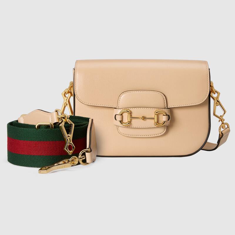 Gucci Women Gucci Horsebit 1955 Mini Bag Leather Green Red Web