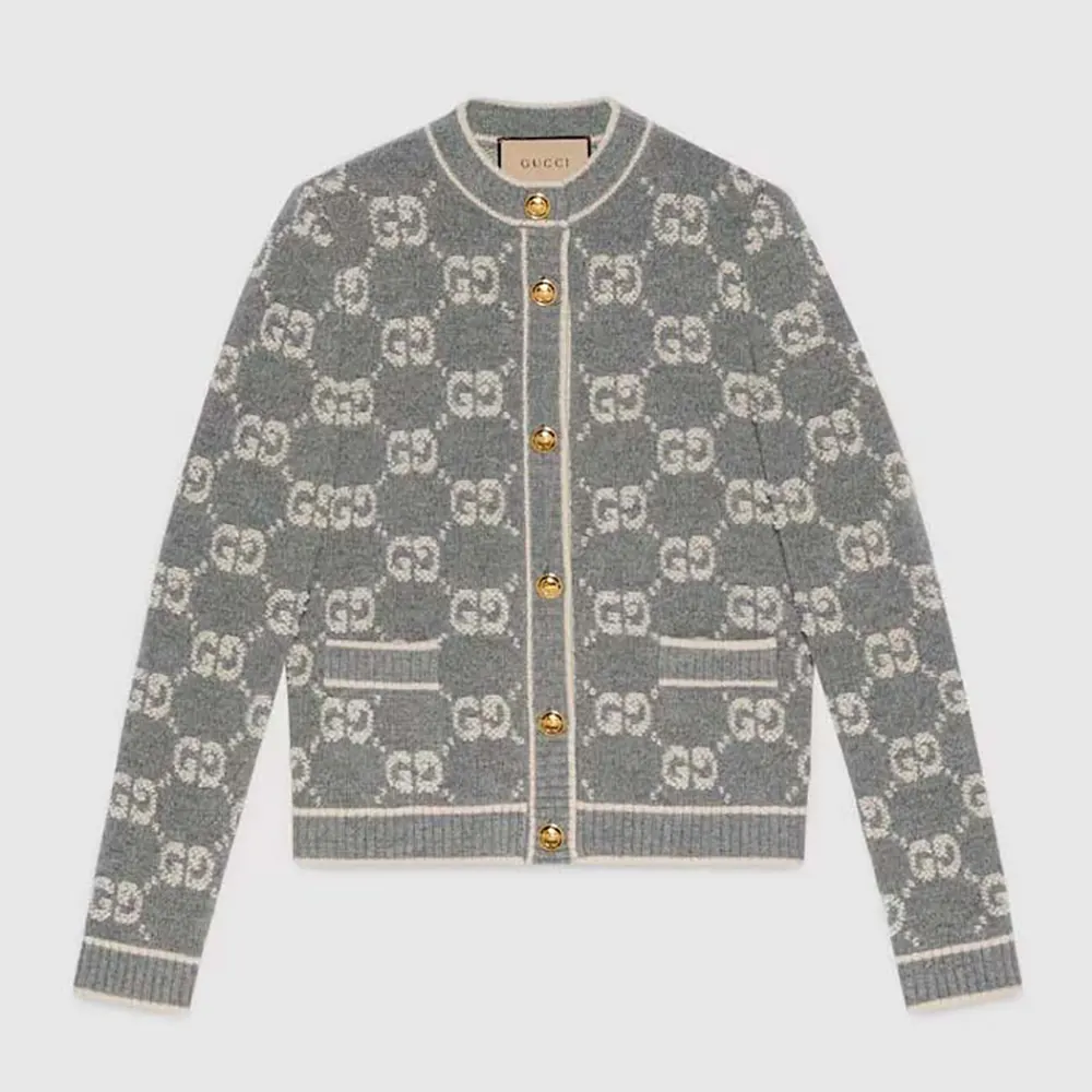 Gucci Women GG Wool Boucle Jacquard Cardigan 713300XKCNA1130