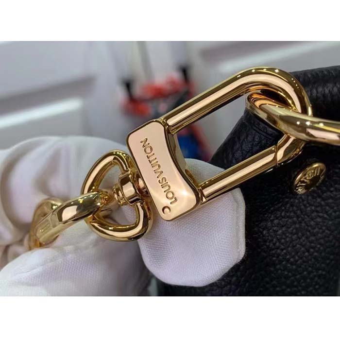 Louis Vuitton LV Women Loop Hobo Black Monogram Empreinte Embossed Grained Cowhide Leather