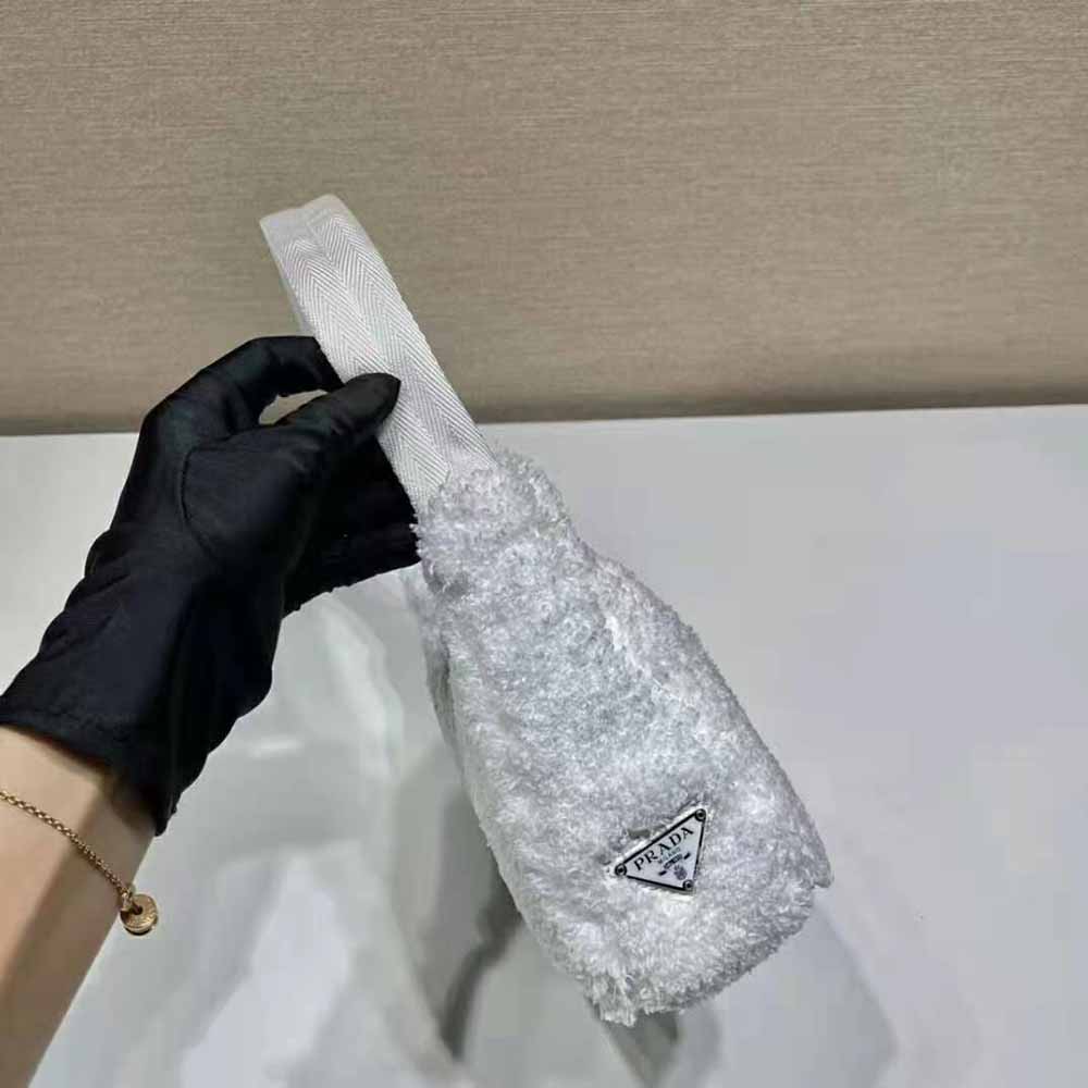 Prada Women Re-Edition 2000 Terry Mini-Bag-White