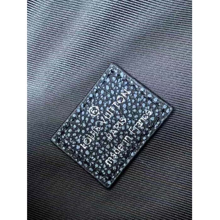 Louis Vuitton LV Unisex Roll Top Backpack Black Charcoal Cowhide Leather