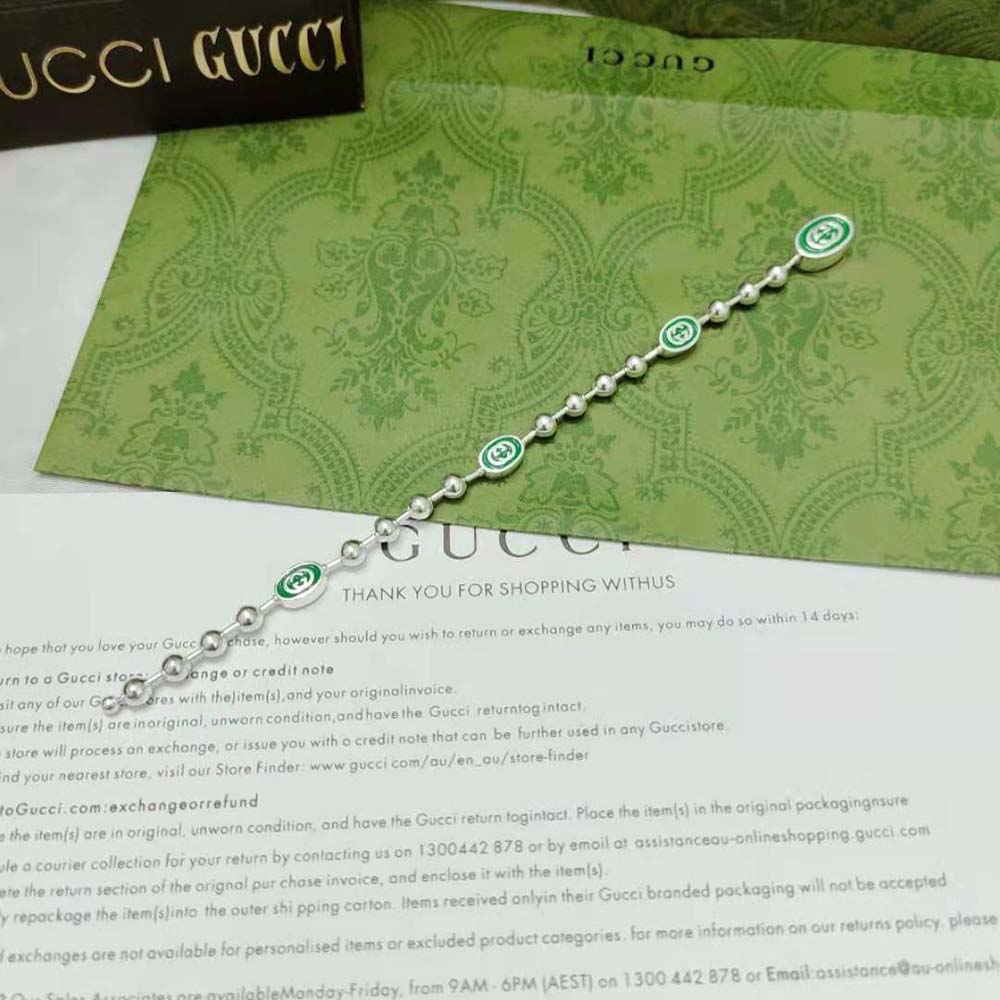 Gucci Women Interlocking G Boule Chain Bracelet