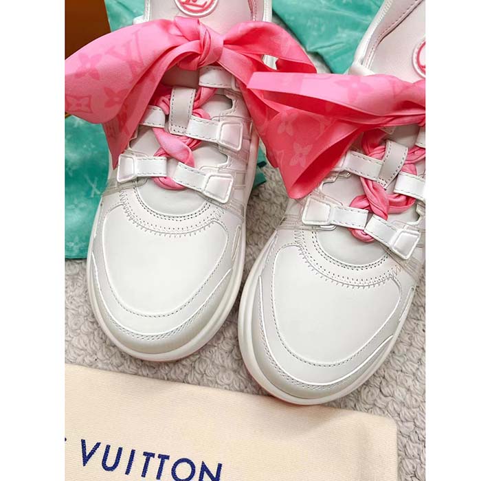 Louis Vuitton Women LV Archlight Sneaker Pink Mix Materials Monogram Ribbon Laces
