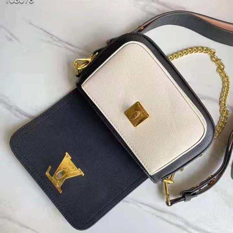 Louis Vuitton LV Women Lockme Tender Black Grained Calf Leather