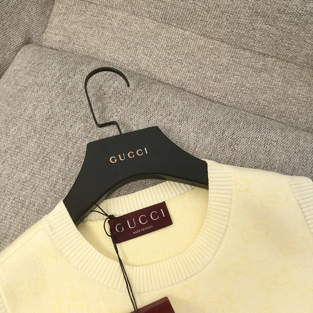 Gucci Women Fine GG Cotton Sleeveless Top-Yellow 821143XKEPI