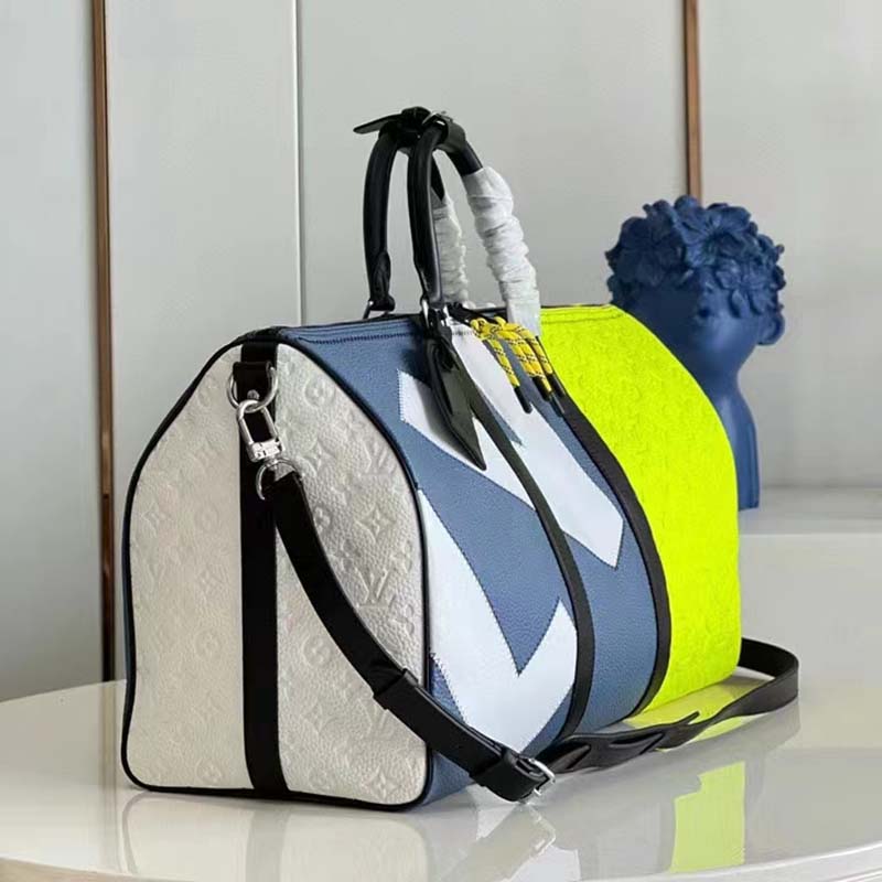 Louis Vuitton LV Unisex Keepall Bandoulière 50 Yellow Taurillon Cowhide Leather