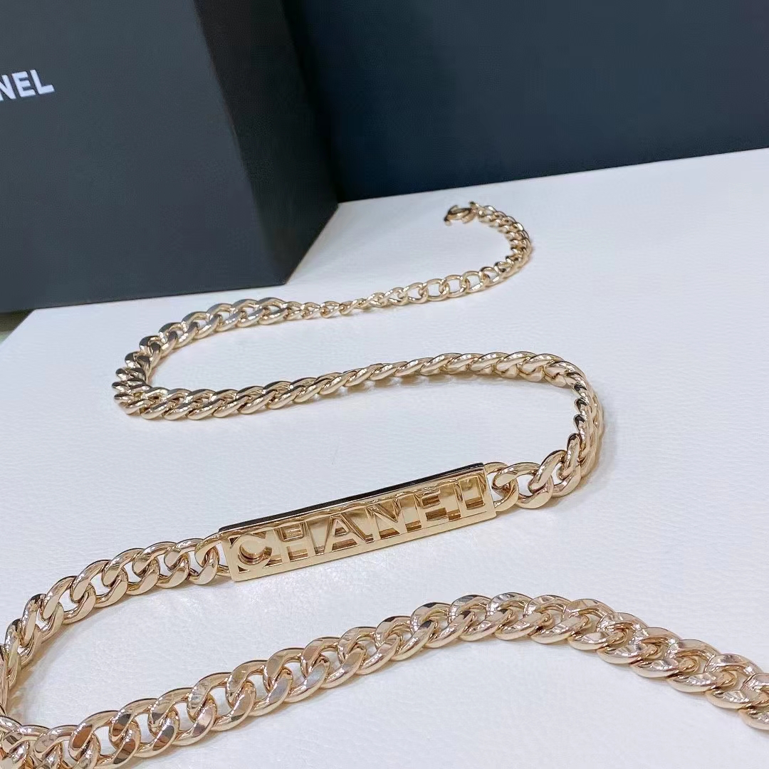 Chanel Women CC Chain Belt Metal Gold Ruthenium