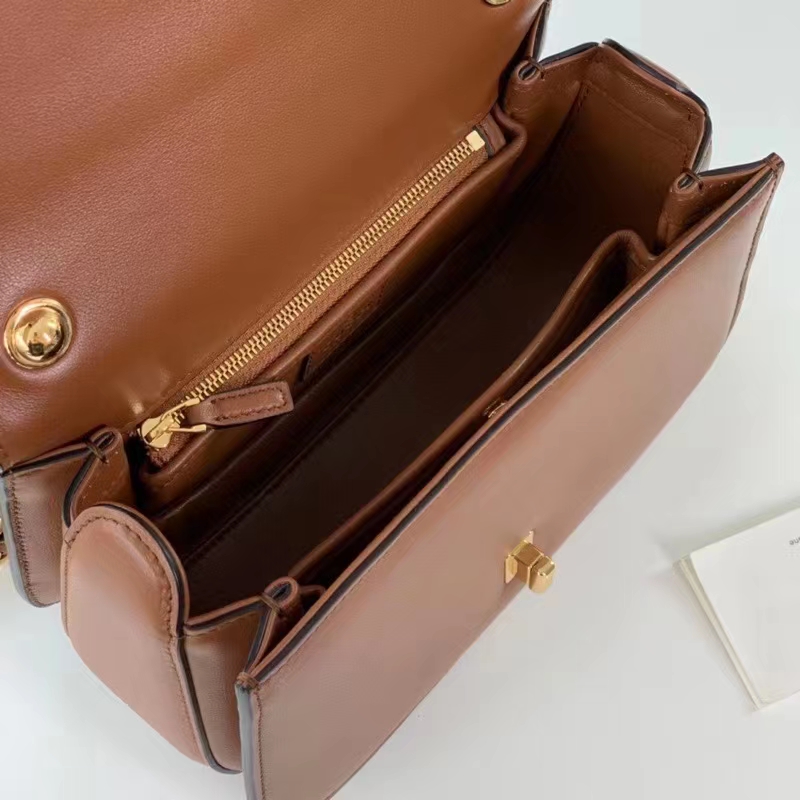 Gucci Women GG Blondie Small Top Handle Bag Cuir Leather Round Interlocking G