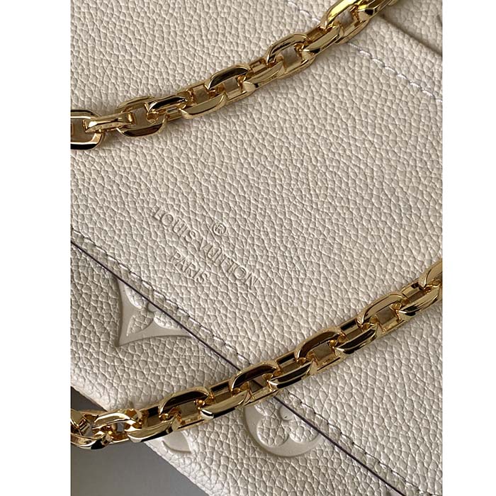 Louis Vuitton LV Women Marceau Dove Gray Embossed Grained Cowhide Leather