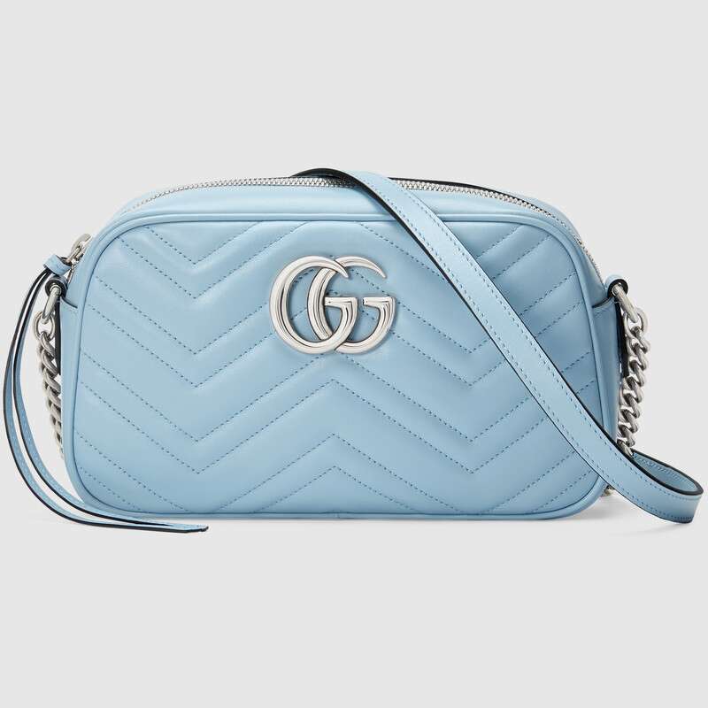 Gucci GG Women GG Marmont Small Shoulder Bag Matelassé Chevron Leather