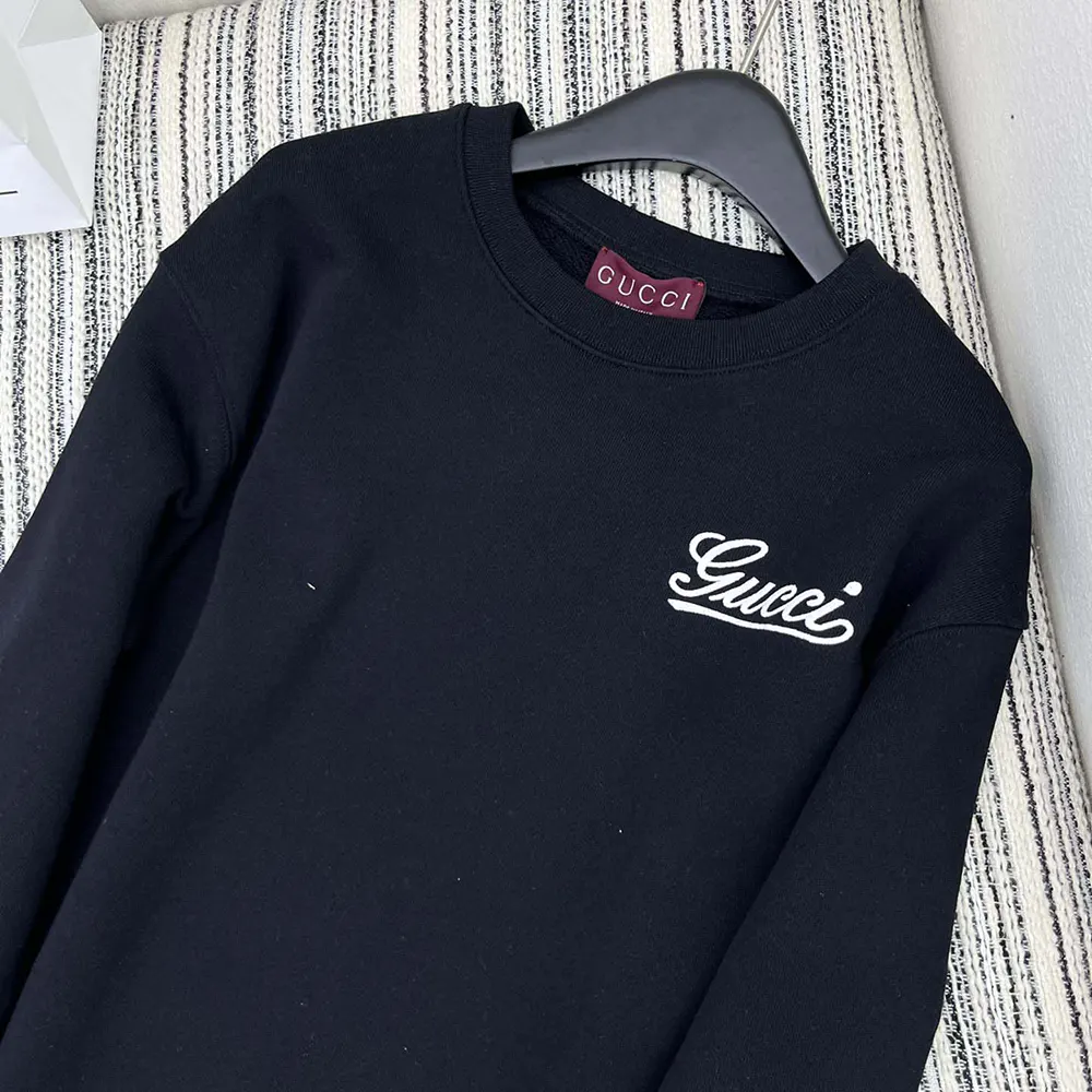 Gucci Men Embroidered Cotton Jersey Sweatshirt 789582XJGSY1043