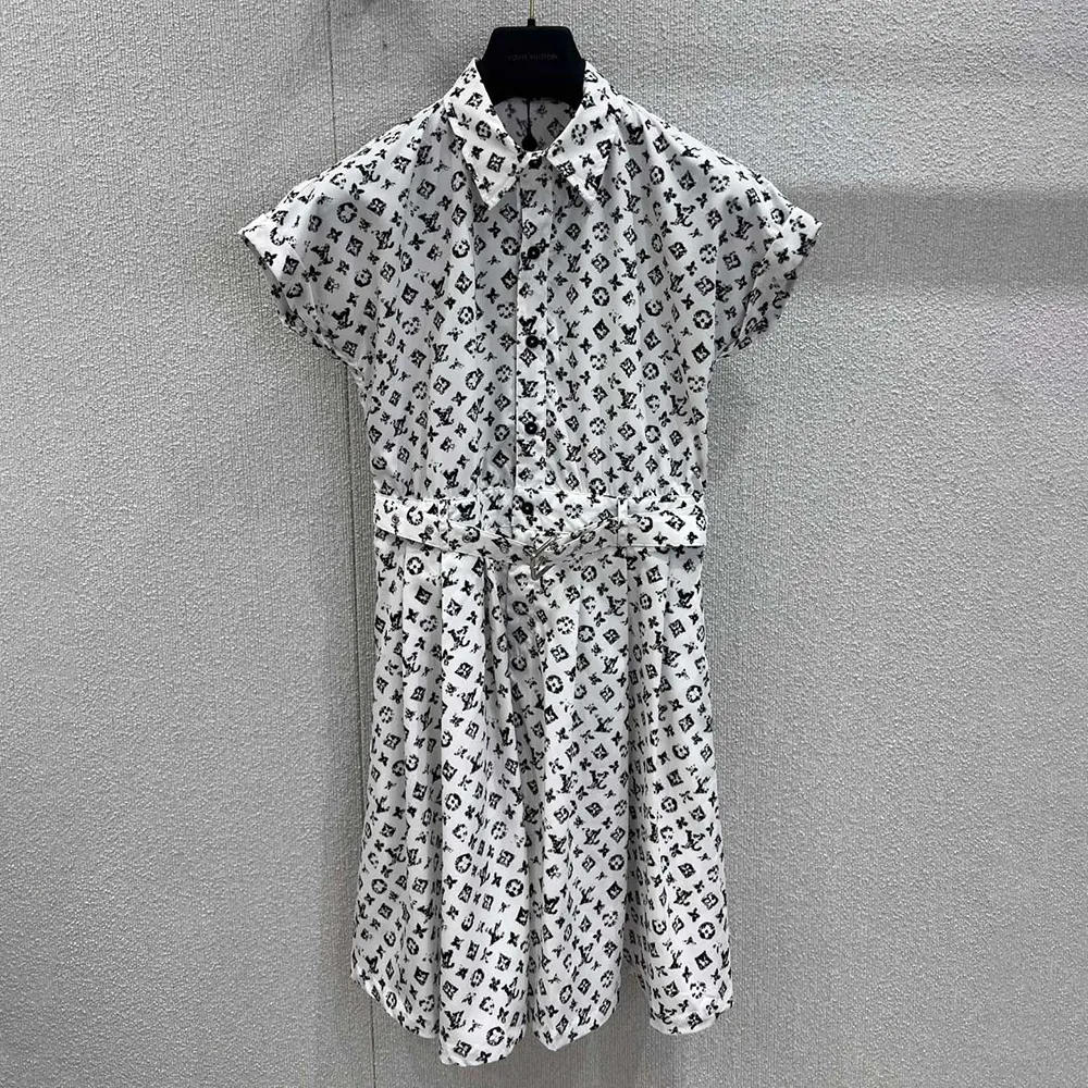 Louis Vuitton Women Graphic Monogram Shirt Dress 1AHZOM