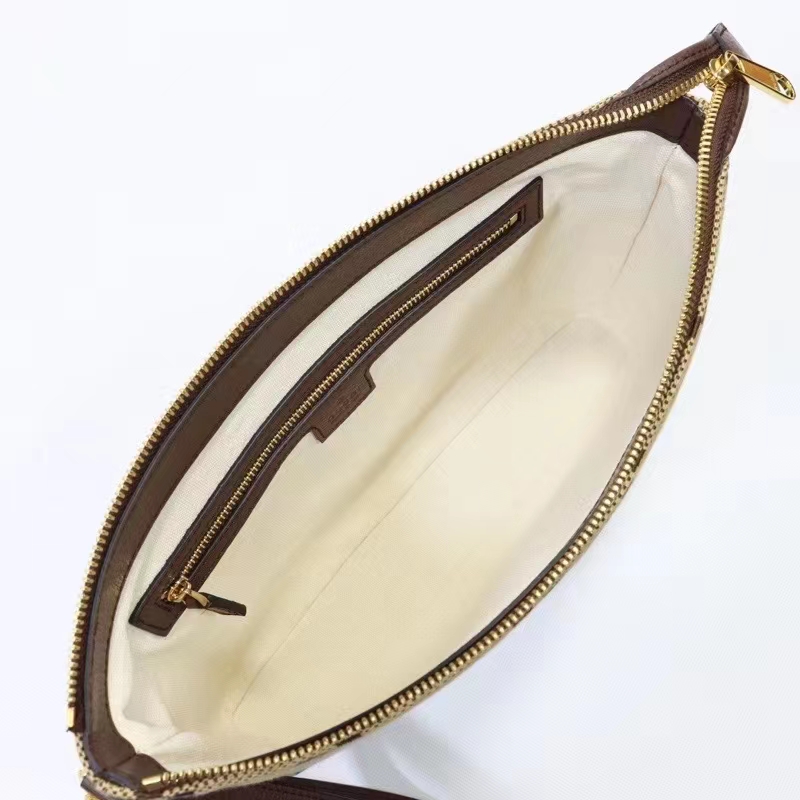 Gucci Unisex Jumbo GG Messenger Bag Camel Ebony Jumbo Canvas