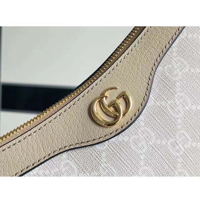 Gucci Women Ophidia Small Handbag Beige White GG Supreme Canvas Double G