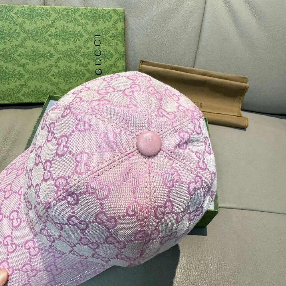 Gucci Unisex GG Canvas Baseball Hat-Pink 7484754HG625872